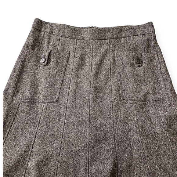 Barbara Bui Initials Wool Tweed A line Midi Skirt, Size FR40/M, Gray - Picture 6 of 14